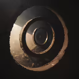 this is a close up shot of a metal disc
