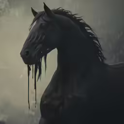 a horse that is standing in the snow