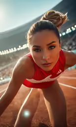 the female tennis player is posing for a photo