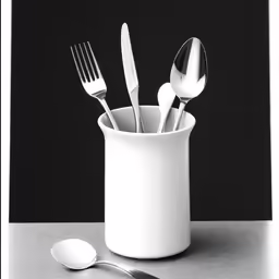an image of a cup that has spoons and utensils in it
