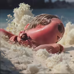 an image of someone laying down in the water