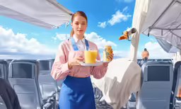 a woman holding a cup of orange juice