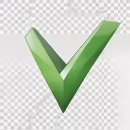 green check mark symbol on top of transparent background