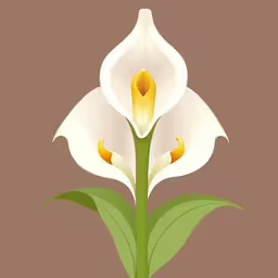 a large, white flower with two yellow tips on the inside of it