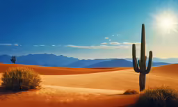 cactus with mountain range in the background during the day