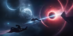 the space scene is shown in an artistic way