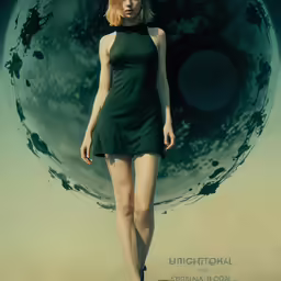 a young woman in short clothing is walking on a runway