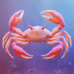 a crab with sharp claws under water