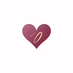 heart with an o and initial on it,a heart with the letter o drawn on it