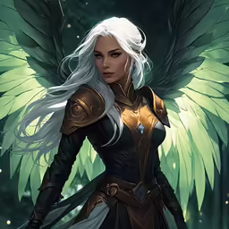 a character in a game with angel wings