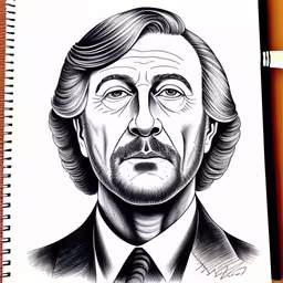a drawing of the famous character john wayne,an image of a pencil drawing of john beck,pencil drawings are just the beginning of creating something new,a black and white drawing of a man with a mustache,a drawing of actor kermick williams