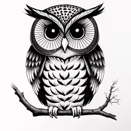a large owl sitting on top of a tree branch