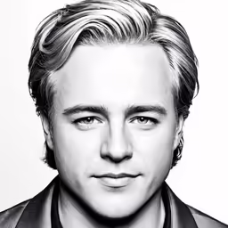 a black and white photo of a young man
