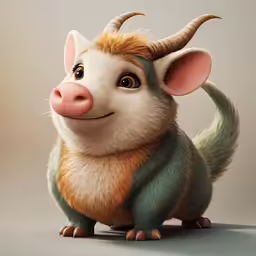 a cartoon rat stands next to a camera