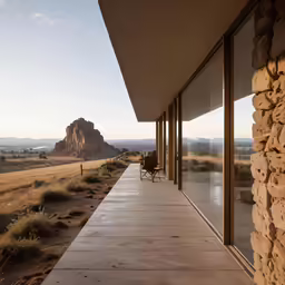 the house is covered by large rocks