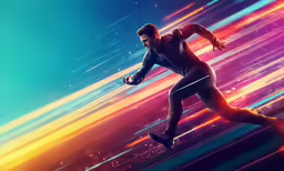 a movie poster of the spider man running