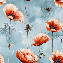 a bunch of flowers that are in the water
