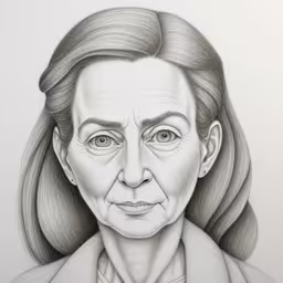 a drawing of an elderly woman,an image of an old woman