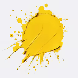 a yellow spot is flying through the air