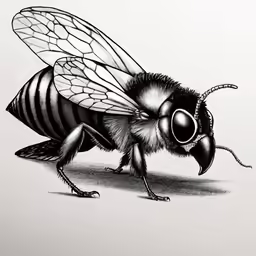 an illustration of a bee from the insect book