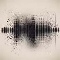 an artistic piece that looks like a sound wave