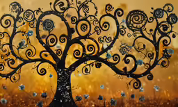 a tree that has been made to look like it has intricate shapes