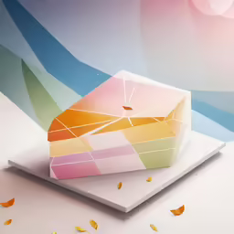 colorful abstract shapes are depicted in a modern and bright print