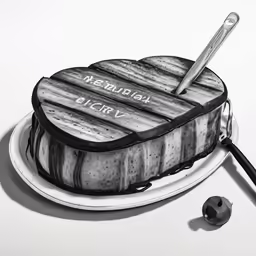 a cake that has been made into something with words painted on the side