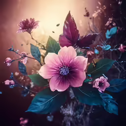 a bunch of flowers that are sitting on the ground