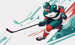 a skier in an image is depicted using adobe digital painting
