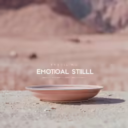a bowl sitting on a table in the sand