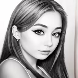 an attractive woman with long hair and eye makeup