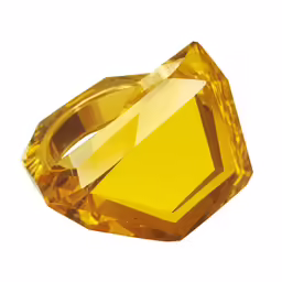 closeup of a diamond ring with an angled top