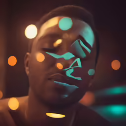 a man looks like it has glow eyeshadow on his face