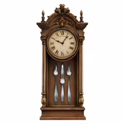 a clock with forks and knives on it