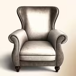 the modern chair is in the color grey
