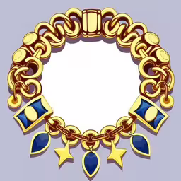 a necklace with charms and stones is seen here