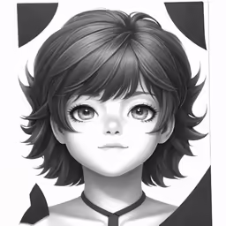 a girl with an eye patch and tie