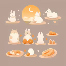 a picture of different types of bunny on the ground