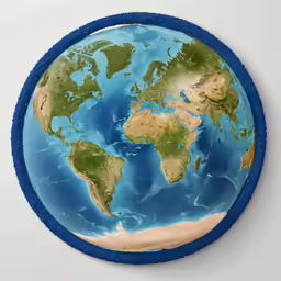 a earth model with a rope on the surface