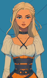 an image of a girl wearing a corse