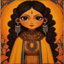 a woman with long hair wearing jewelry