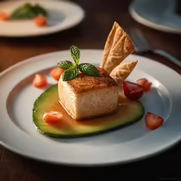 some food is on a plate near a fork