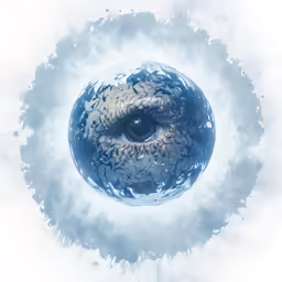 an eyeball has been created to appear as if an object