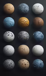 many different colored eggs that have speckled spots