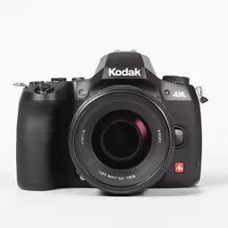 a camera with its flash light on