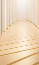 the room is white and has multiple lines in it