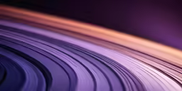 a large disc with purple and orange stripes