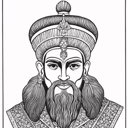 a drawing of the great king in ancient fashion