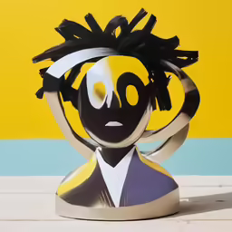 the painting is designed with the characters